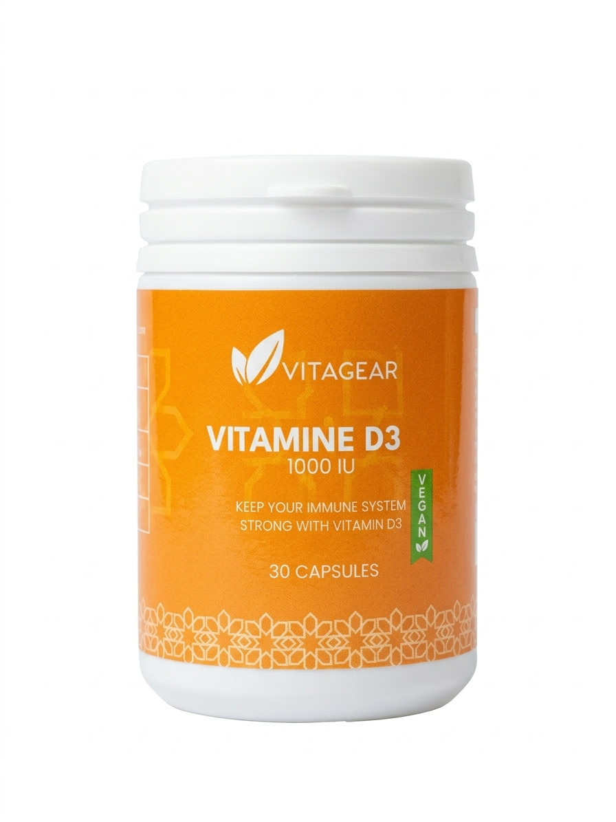 Vitamine D3 – Immunité & Vitalité (1000 IU) – 30 Gélules ☀️