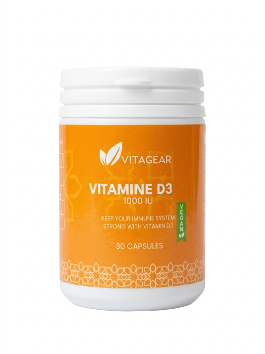 Vitamine D3 – Immunité & Vitalité (1000 IU) – 30 Gélules ☀️