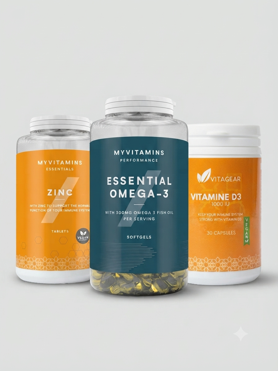 Pack Immunité Renforcée — Vitamine D3, Zinc & Oméga 3