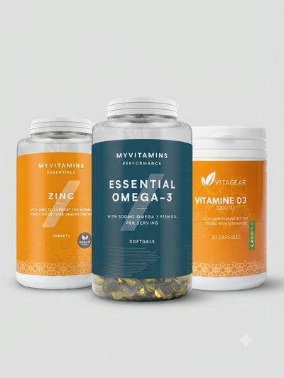 Pack Immunité Renforcée — Vitamine D3, Zinc & Oméga 3